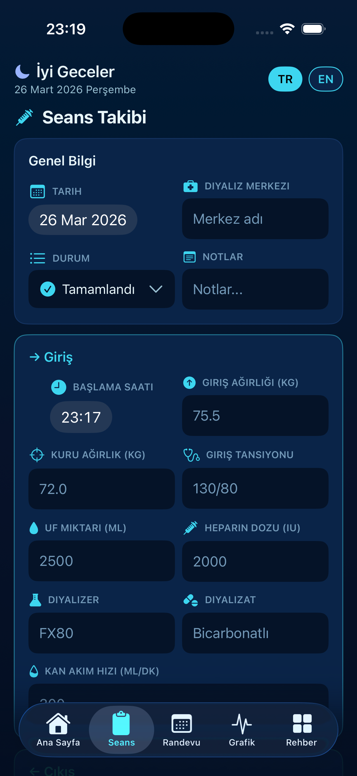 Seans Kaydı